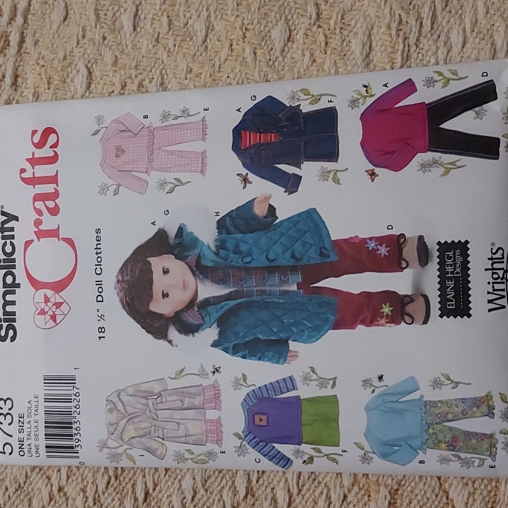American Girl size doll clothes Simplicity pattern